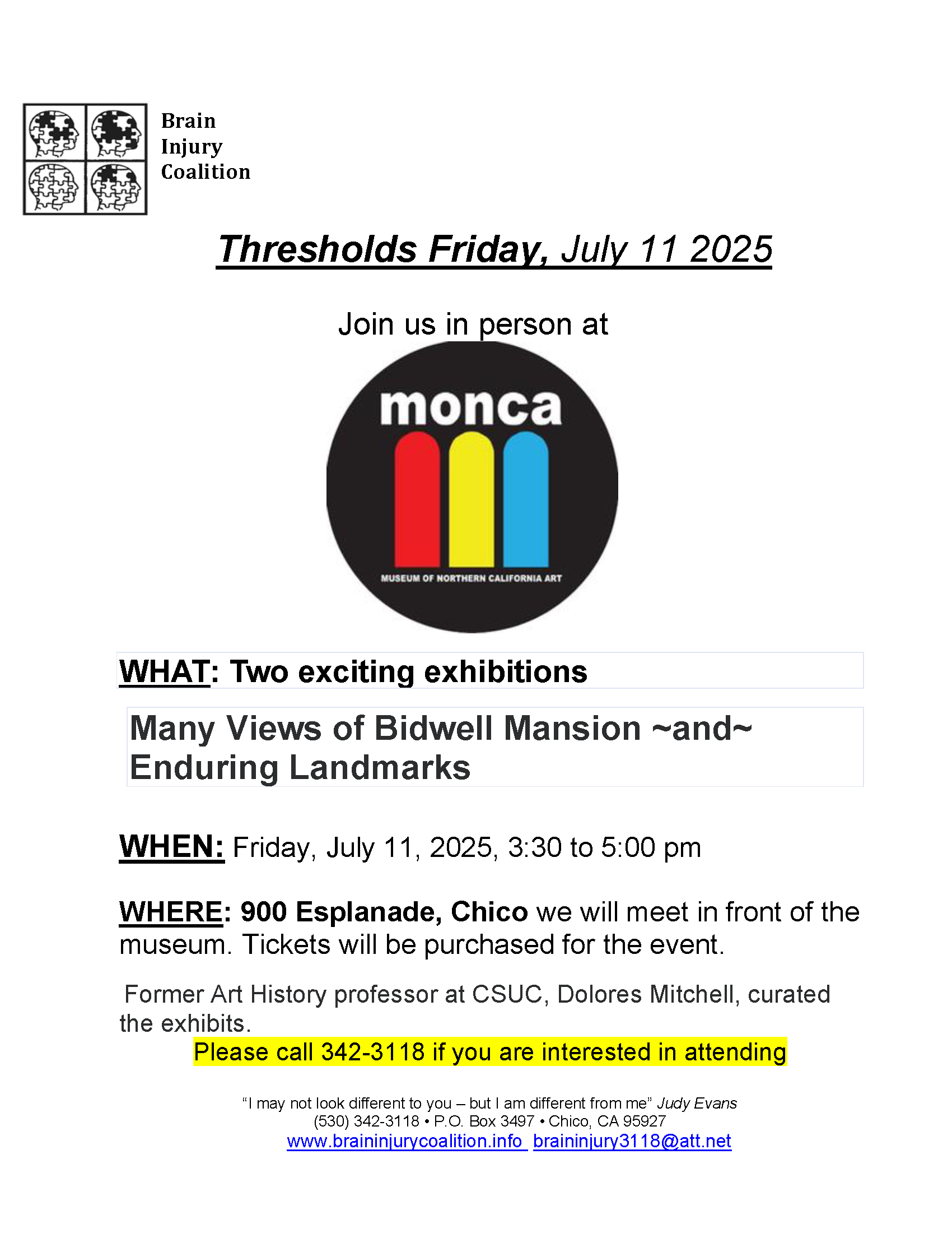June Thresholds Event Flyer